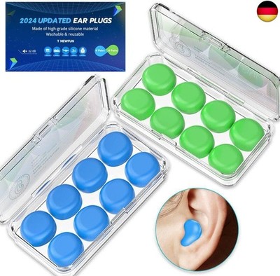Ohrstöpsel zum Schlafen, zum Schwimmen, 8 Paar wiederverwendbare formbare softe 