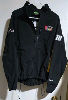 M&M's Racing Jacket Mens Medium Black Joe Gibbs Racing Full Zip Mock Neck Hi-Tec