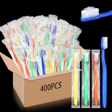 Prepasted Disposable Toothbrushes 400 Pcs Soft Bristle Individually Wrapped
