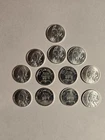Lot Of 12 .999 Fine Silver 1gram Rounds