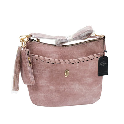 Julia Buxton Ludlow Crossbody Distressed Vegan Leather Whip Stitch