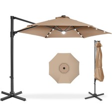 Best Choice Products 360  LED Rotating Cantilever Offset Umbrella - 10ft