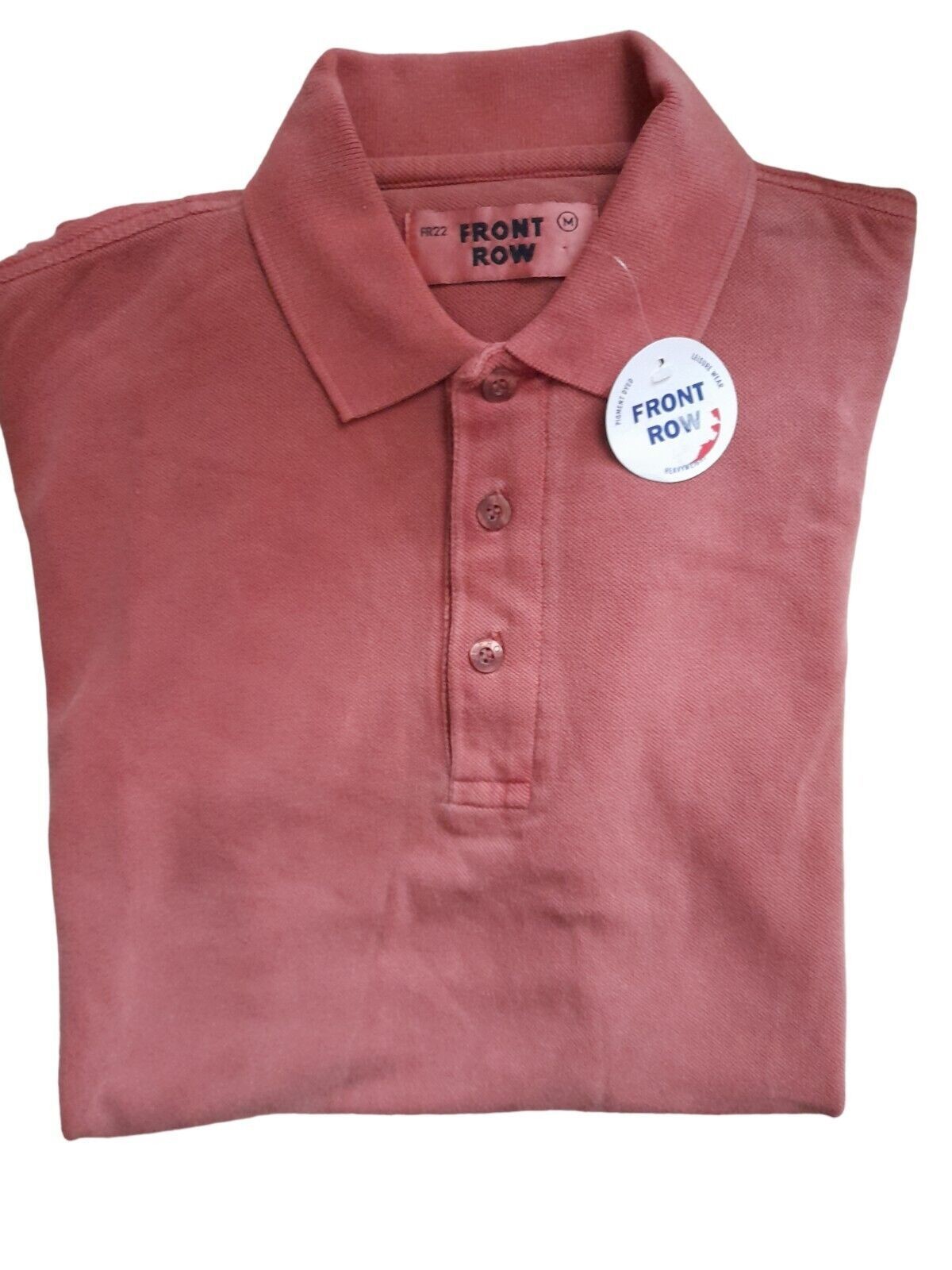 Polo uomo prima fila media manica corta tinta a pigmenti FR22 ruggine taglia M