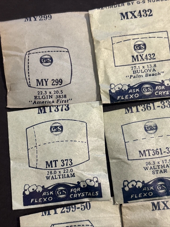 N82 Lote De 9 Cristales Reloj Reloj NOS Vintage Repuesto Restauración Piezas Reparación** Foto 2 de 4