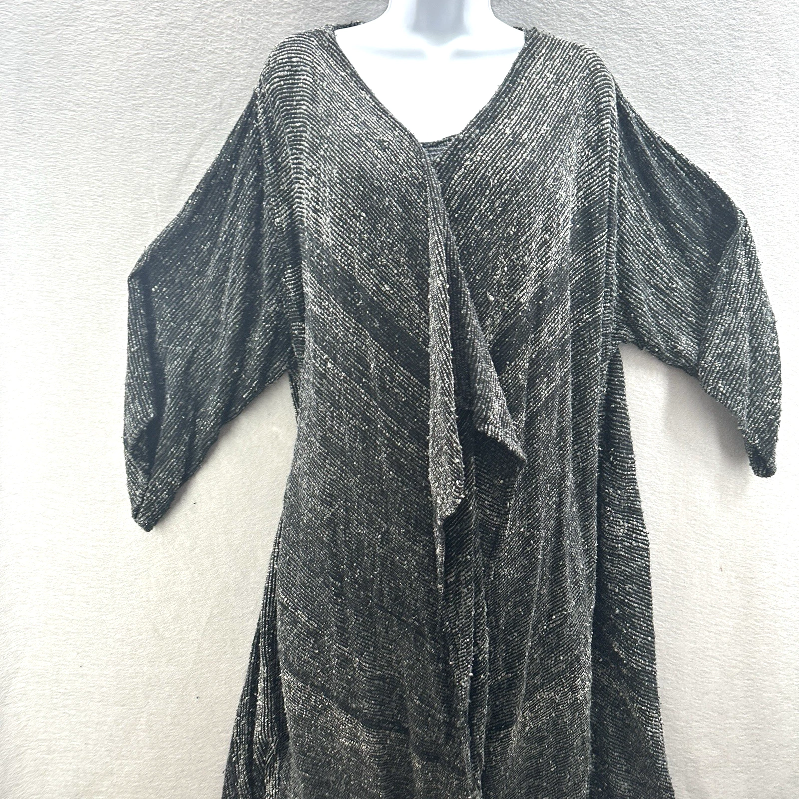 Vintage Laise Adzer Poncho Womens One Size Lagenlook Wrap Sweater Quiet Lux y2k