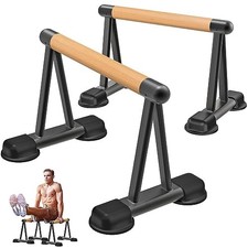 Push Up Bar, 12 High Parallettes Bars with Wo...