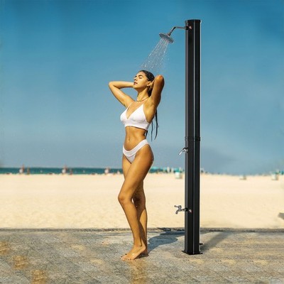Outdoor Solar Shower w/ Hot and Cold Adjustment for Poolside Beach Pool Spa