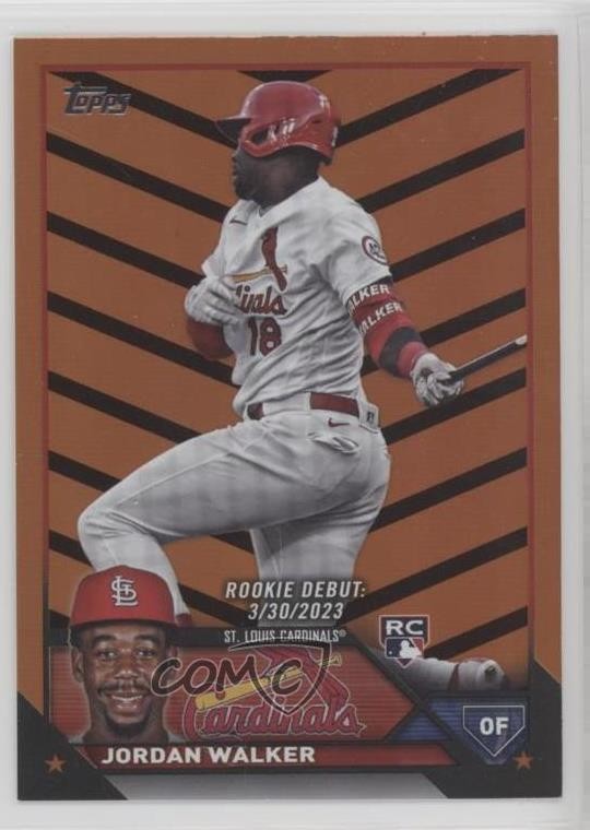 2023 Topps Update Rookie Debut Orange & Black Foil Jordan Walker #US122 1hj7