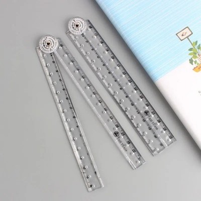 1Pc Folding Acrylic Ruler - Perfect for School and Office Supplies!