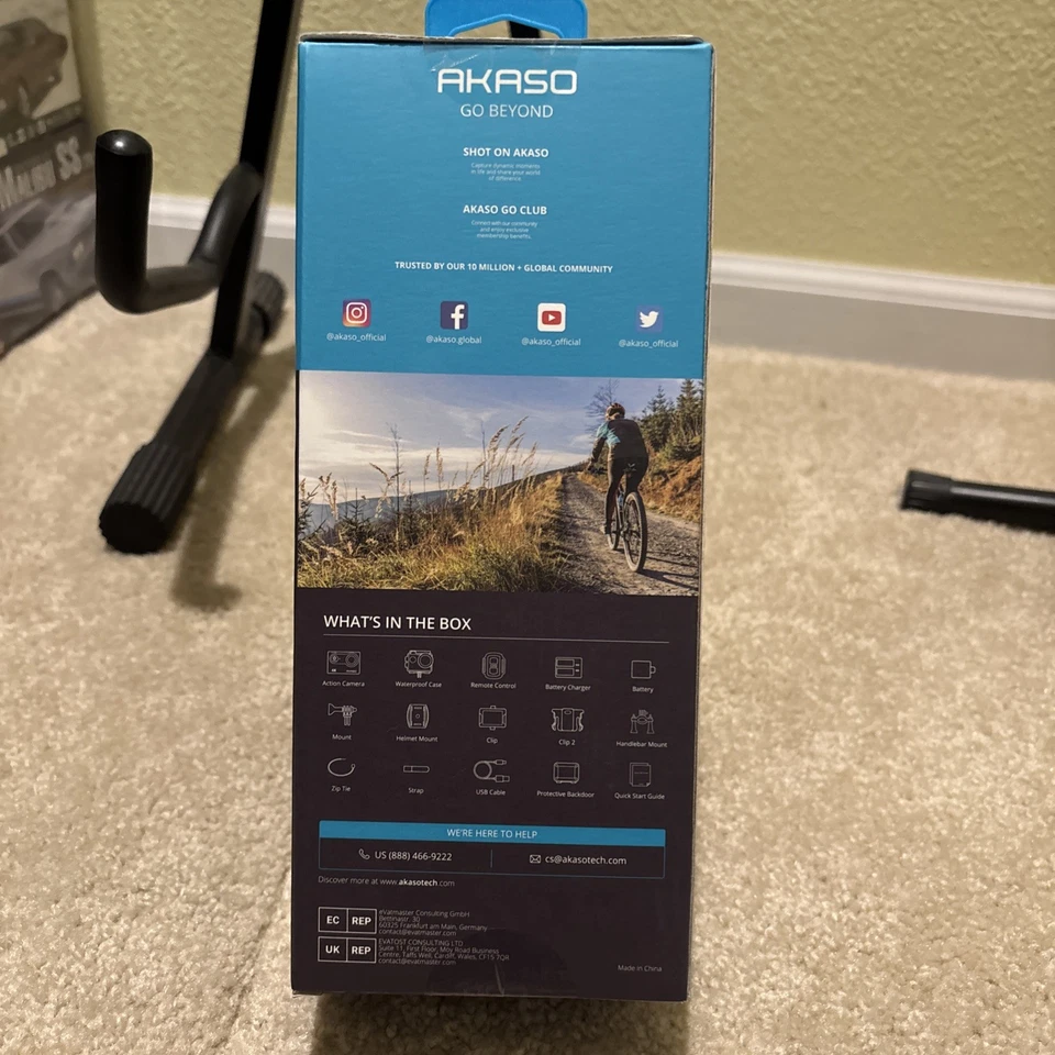 Akaso EK7000 4K 30FPS Waterproof Helmet Action Camera Black New Sealed - Image 3 of 4