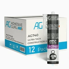 Adhesive Guru AG740 Ultra Tack Hybrid Construction Adhesive (12x10.5 fl oz),