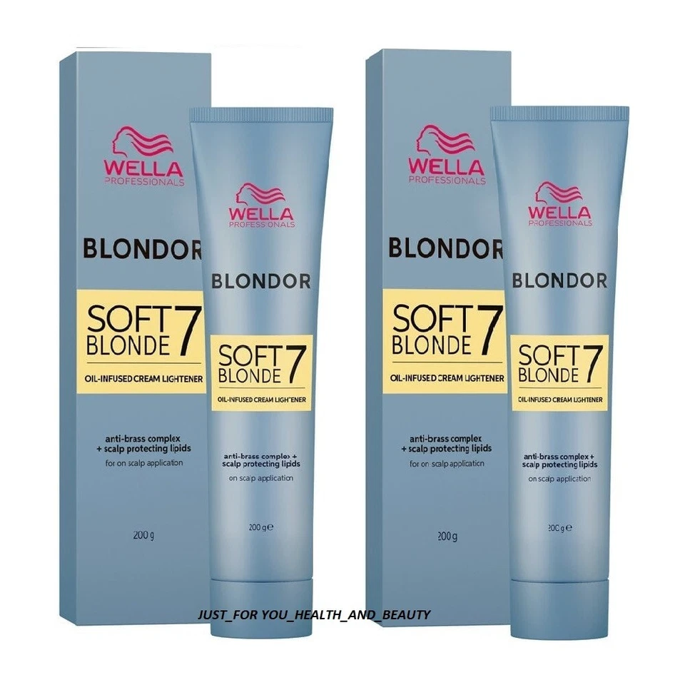 2 x Wella Professional Blondor Soft Blonde Lightening Cream 2x200g