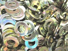 1/4" Grade 8 SAE Flat Washers Yellow Zinc 500 Pieces