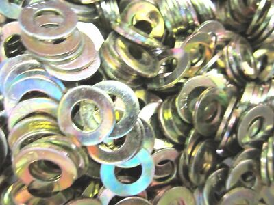 #ad 1 4quot; Grade 8 SAE Flat Washers Yellow Zinc 500 Pieces $18.52