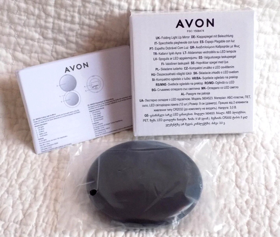 AVON FOLDABLE COMPACT LED LIGHT-UP, MAGNIFYING MIRROR ~ * BRAND NEW IN BOX * - Image 4 of 4