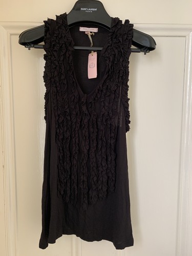 Romeo and juliet Couture Black Jabot Top Size M - Picture 4 of 5