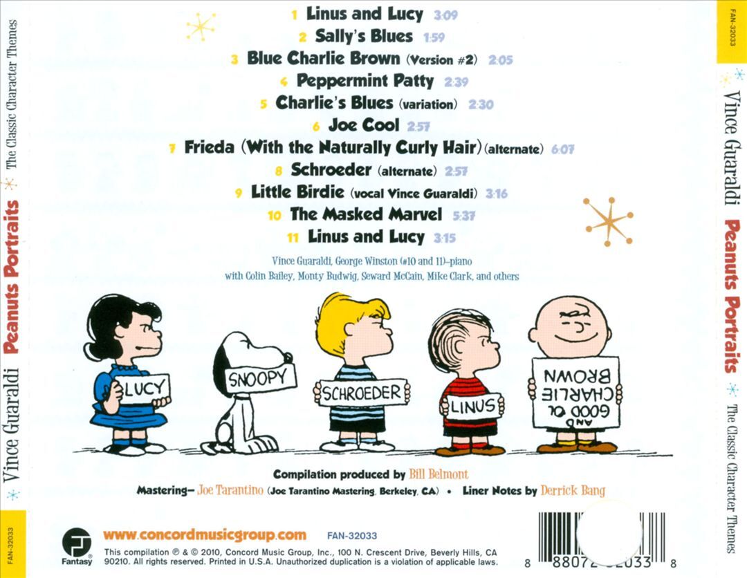 VINCE GUARALDI PEANUTS PORTRAITS: THE CLASSIC CHARACTER THEMES NEW CD