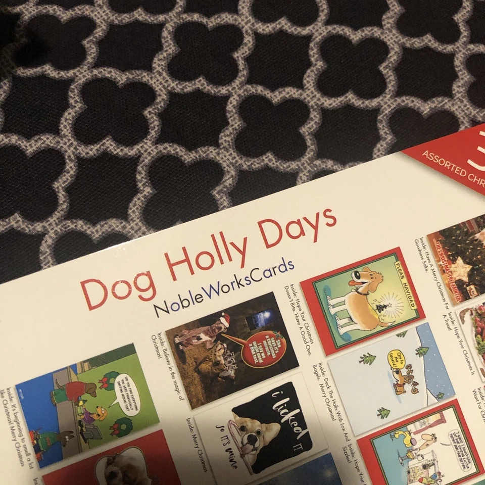 36 Asst'd Set Funny Christmas Greeting Cards w/ 5x7" Env. - Dog Holly Days - Image 4 of 4