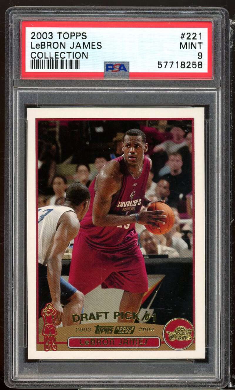 LeBron James Rookie Card 2003-04 Topps Collection #221 PSA 9