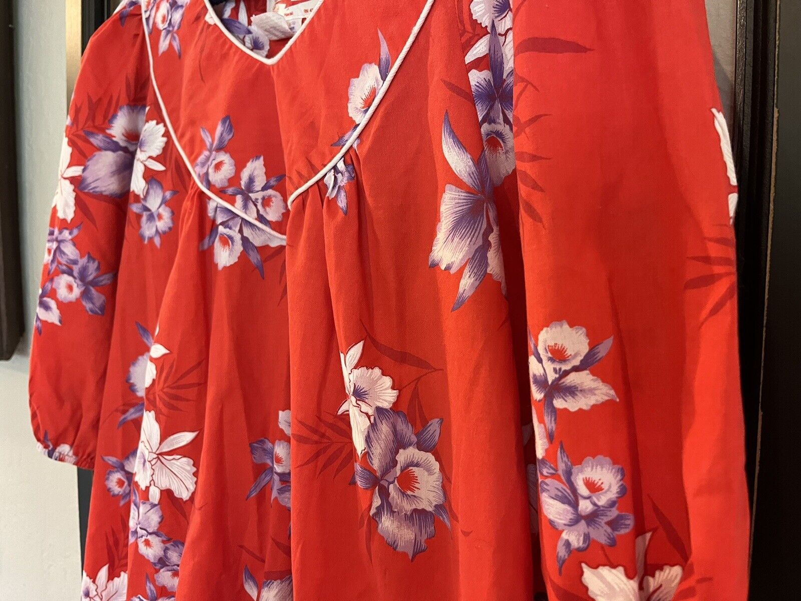 Vintage Hukilau Fashions Red Hibiscus Hawaiian Ti… - image 4