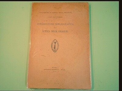 BIBLIOGRAPHISCHE EINFÜHRUNG IN DIE WISSENSCHAFT DER RELIGIONEN SALVATORELLI 1914