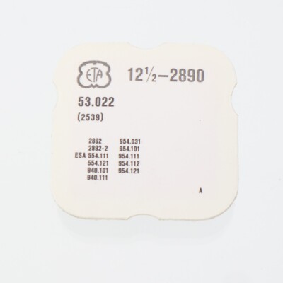 Genuine ETA 2890 #2539 Set Wheel Rocker Watch Part 53.022 New Old Stock (G5D13)