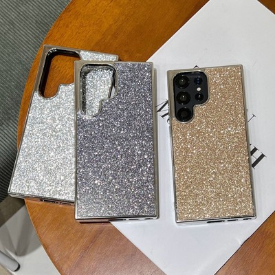Glitzer Hülle für Samsung S22 23 24 Ultra Plus Stoßfest Bling Silikon Bumper