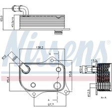 Ölkühler 138 x 85 für Audi A4 8EC B7 8E2 B6 8E5 8ED VW Passat Variant 3B6