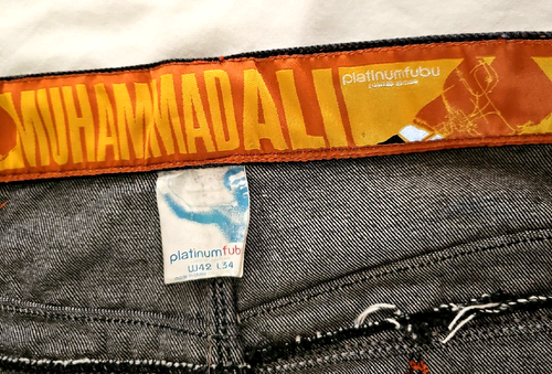 Vtg. Platinum FUBU Work Jean W42 L34 Muhammed Ali Jeans 5 Pockets Unworn ? - Picture 12 of 18