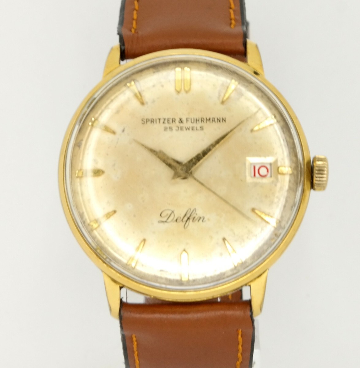 60s Mens SPRITZER & FUHRMANN Delfin Swiss Automatic Cal AS1701