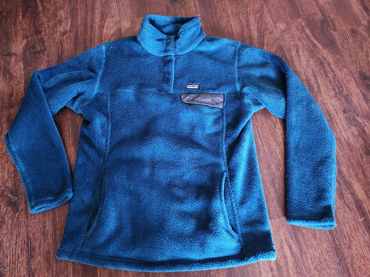 WOMEN'S PATAGONIA 65586 RE-TOOL SNAP-T PULLOVER BLUE MADE IN