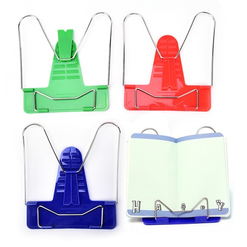 1Pc Adjustable Angle Portable Reading Book Stand Text Book Document Holder·J,