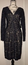 Vera Wang Black Lace Cocktail Dress NWT $248 Size 6