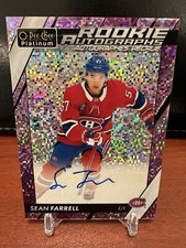 Sean Farrell 2023-24 O-Pee-Chee Platinum Rookie Auto Violet Pixels /99 #R-SF