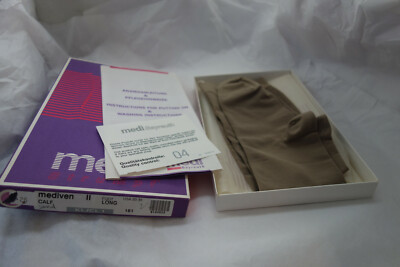 MEDI STRUMPF Mediven II foot Long Womens Sand Compression Stockings Socks NWT