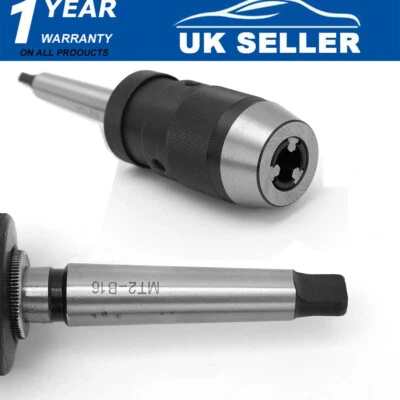 1-16mm Self Tighten Keyless Lathe Drill Chuck MT2-B16 Taper Arbor for Lathe MK2