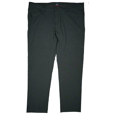 HATTRIC Hunter Men Stoff Hose Stretch Straight XXXL W42 L32 grau dünn Übergröße