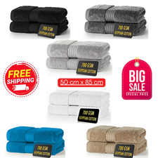 Hand Towel 700 gsm 100% Egyptian cotton super soft  hand towels pack of 2