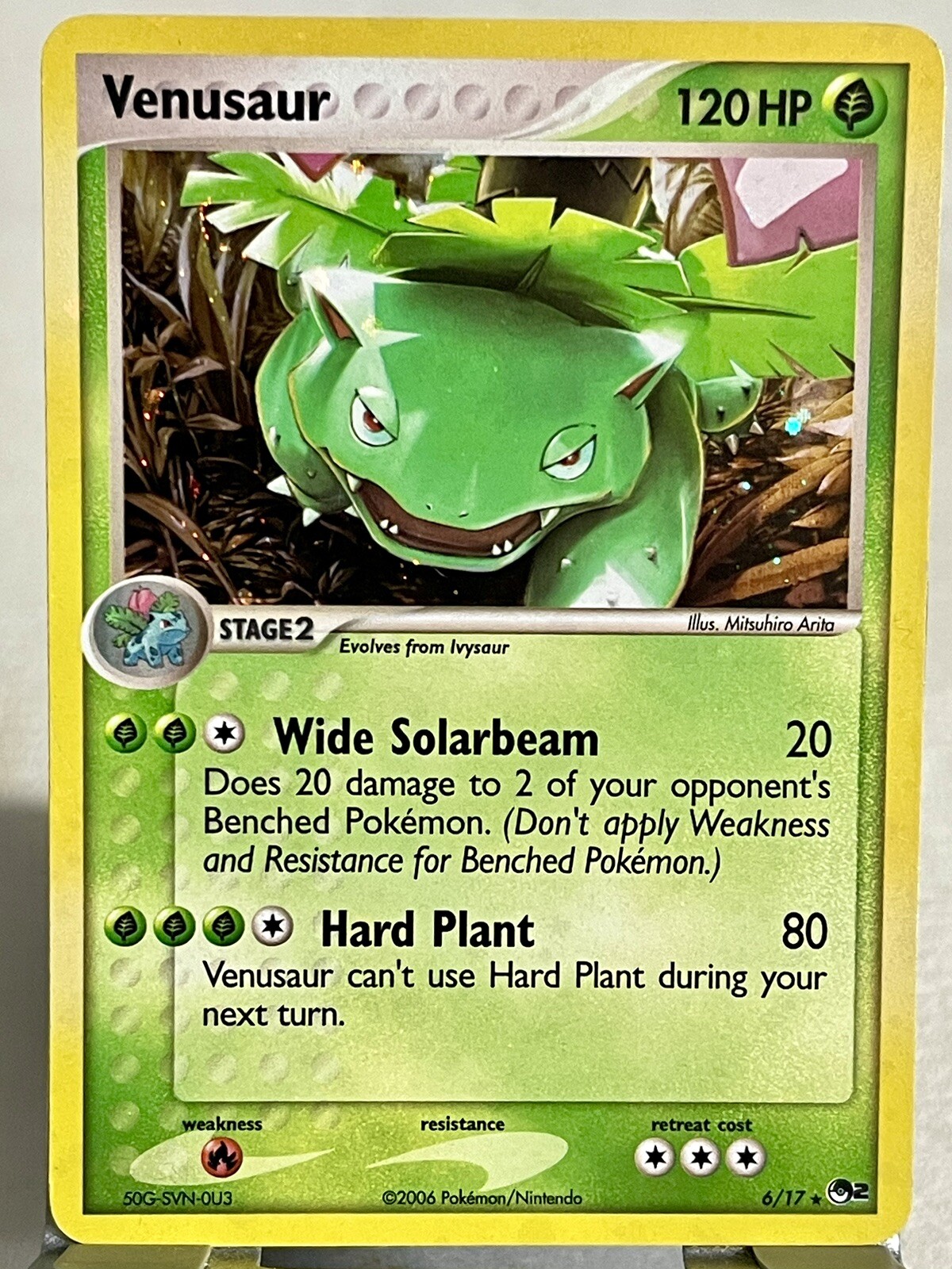 Venusaur 6/17 Holo - POP Series 2 - Rare 2006 Pokémon Card - NM🔥 Arita Art