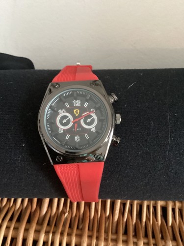 Orologio Uomo Formula 1 Ferrari Silicone Rosso NUOVO no Bix