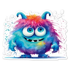 Cute Monster, Vinyl Decal Sticker, Indoor Outdoor, 3 Sizes, 9359