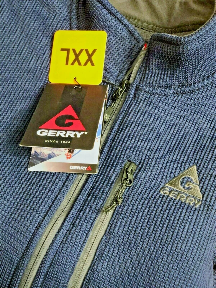 Chaquetas forradas de vellón con cremallera completa de punto pesado GERRY para hombre Foto 4 de 4