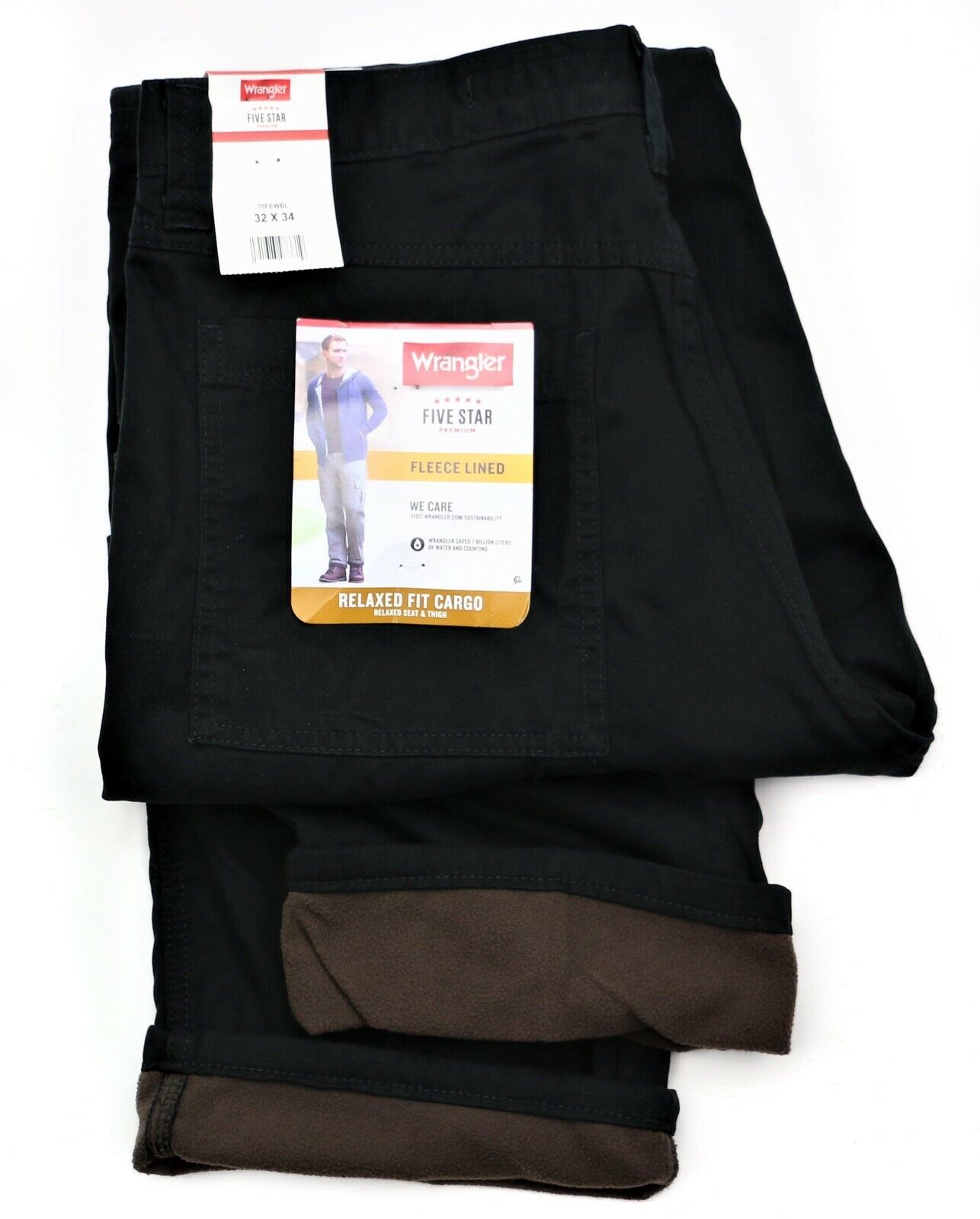 New Wrangler Fleece Lined Cargo Pants