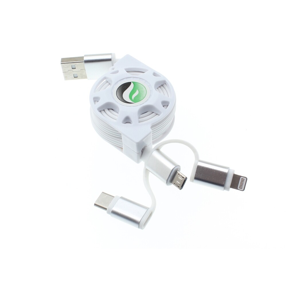 For Samsung Galaxy S23/Ultra/Plus - Retractable USB Cable Charger Power Cord