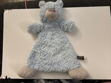 Demdaco Blue Bear Lovey Plush Security Blanket With Rattle C40