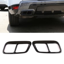 Black Tail Pipe Exhaust Muffler Cover For Land Rover Range Rover Sport 2018-2019