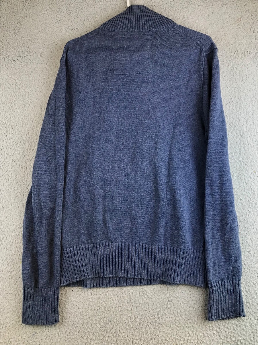 American Eagle Outfitters Sweater Men's Large Blue 1/4 Zip