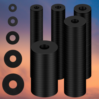 #ad 220 Pcs Flat Rubber Washers Assortment KitBlack Rubber Flat Washer Rubber $14.99