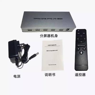 1PCS New Quad Multi-Viewer Screen Splitter 1080P  4X1 HDMI 4x1 
