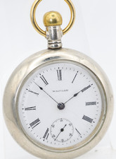 WALTHAM GRADE No 18, 18s 7j, 13262927 POCKET WATCH, SILVERODE, RUNS NB 